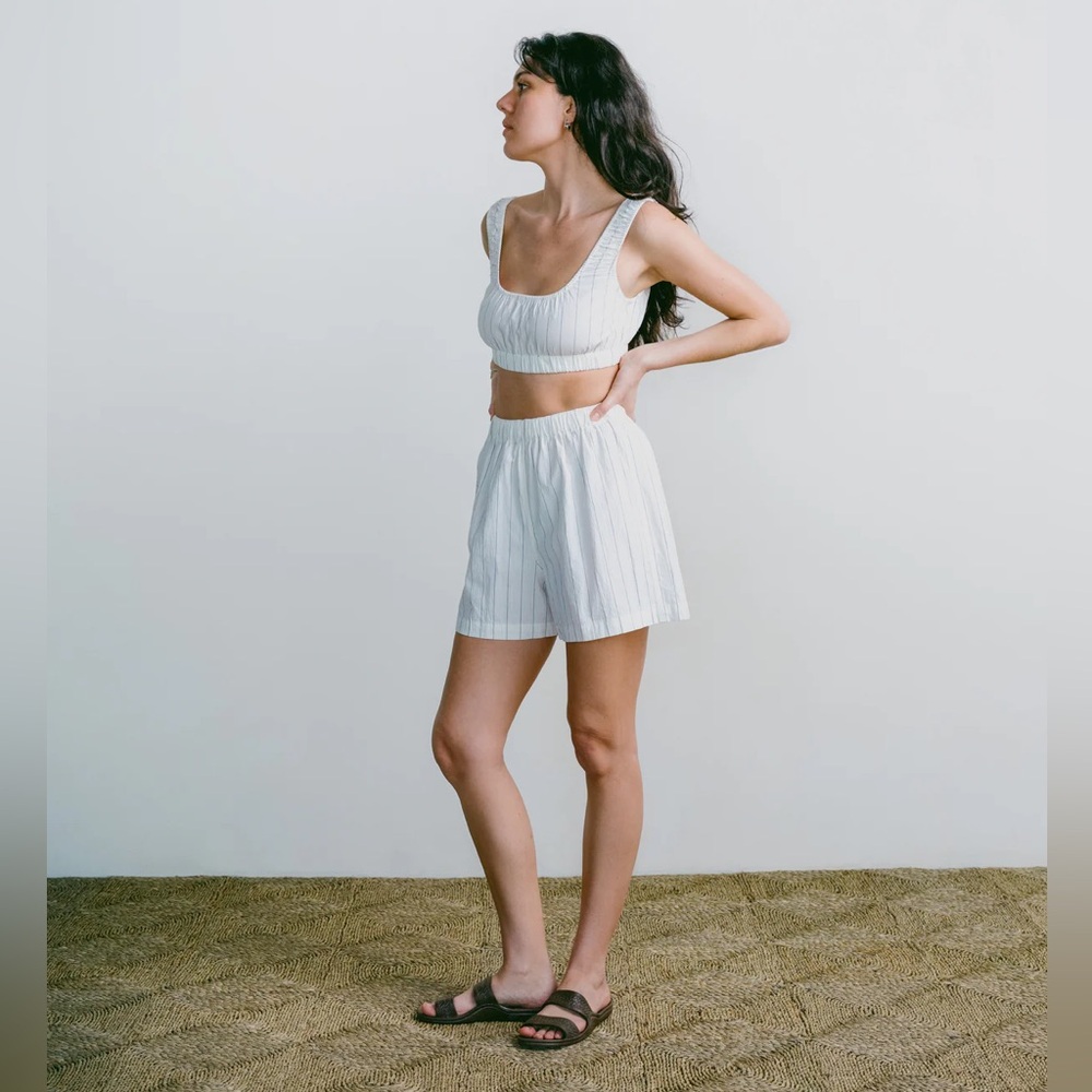 OZMA All Day Short, Japanese Organic Cotton, Carolina Stripe